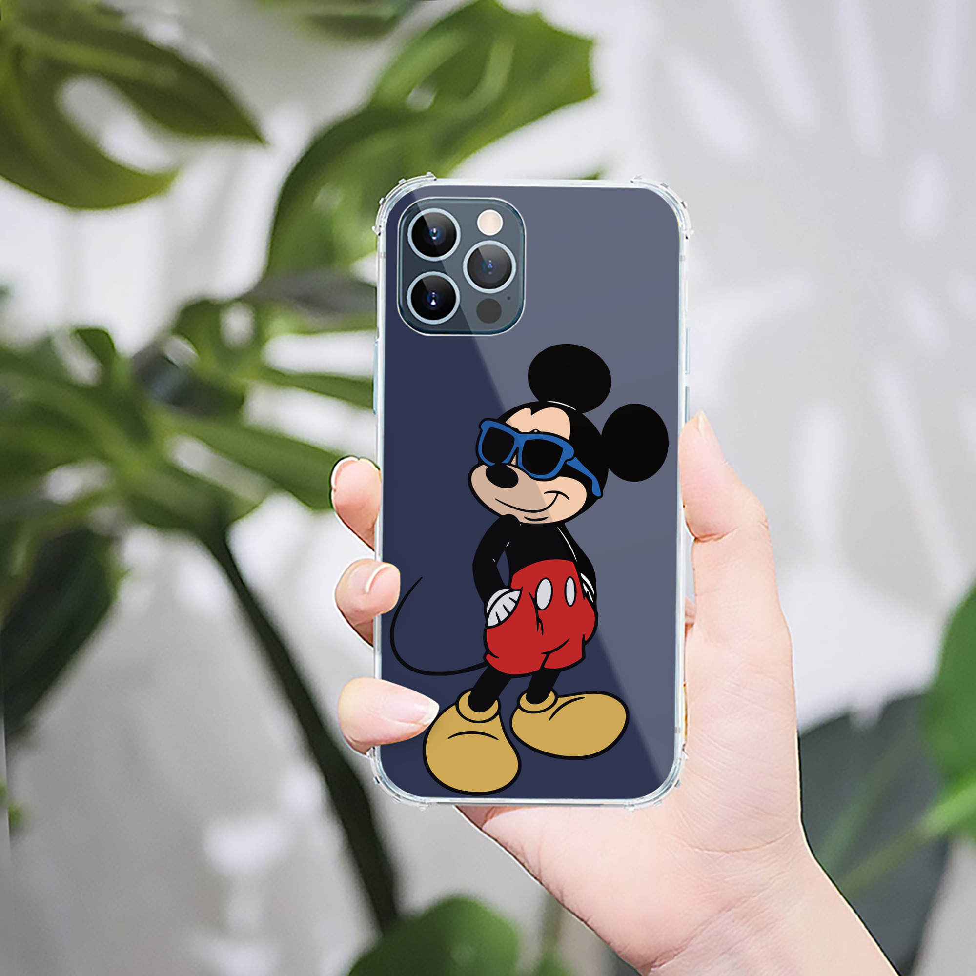（画像用） ミッキーマウス Mickey Mouse 【iPhone 12シリーズ対応】透明スマホケース（クリアソフトケース）